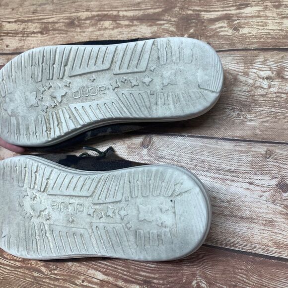 Hey Dude Wally Linen Youth Camo Size Y6 W7 EU 38 Camouflage Slip On - Picture 5 of 15